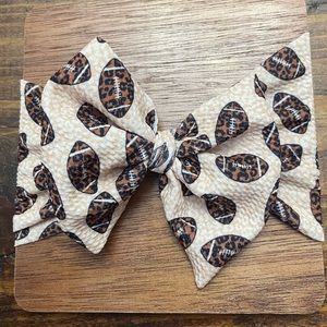 Football season baby bow headband